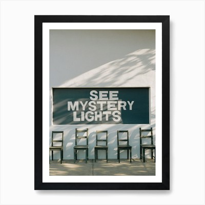 Marfa Lichter auf Film Kunstdruck gerahmt Wandbild Poster Leinwanddruck Bild