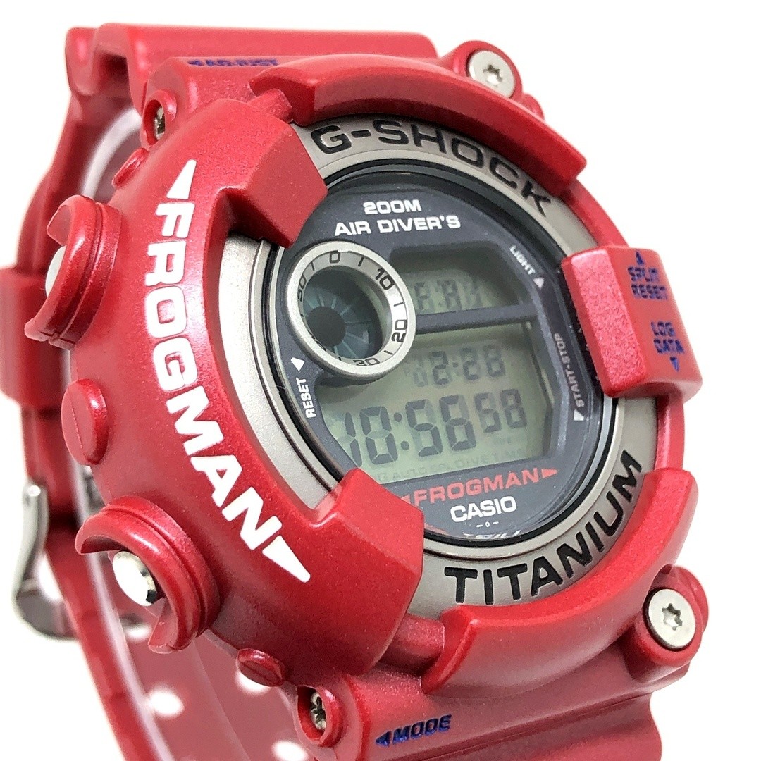 G-Shock DW-8201GF-4 Frogman Red Metal Pearl Dive Watch Used