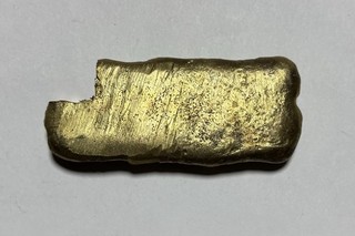 5.55 OZ Melted Bar Of Vintage Fully Gold Plated Pins/Pieces Gold Scrap Recovery