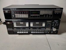 SANYO Rd W660 Double Stereo Cassette Deck  JT 660 AM FM Stereo Tuner WORKS 