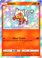 Pokemon Pocket TCG Trading Card Game 1 Star Shiny Litten Mega Rising