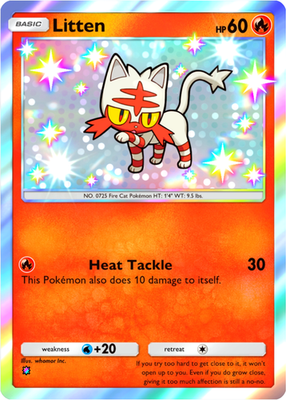 shiny litten pokemon card Litten AR 044/ME-P 30th  Hikaru