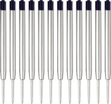 Black Ink Pen Refills Ballpoint Black, 12 Pack Medium...