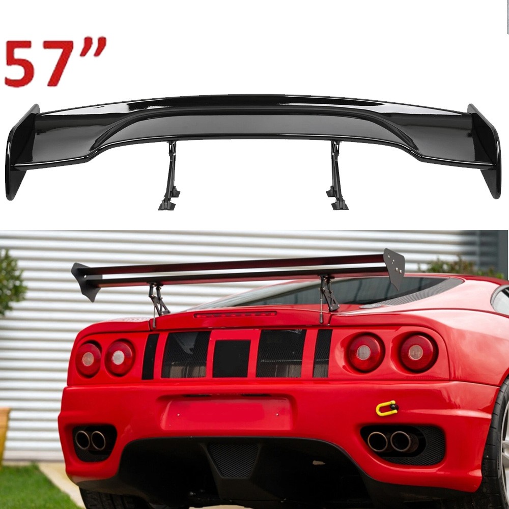 Glossy Black 57" Rear Spoiler Wing Truck GT Style For Ferrari 360 Modena ABS
