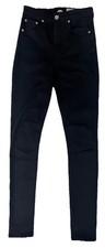Rag  Bone Nina High Rise Skinny 25 Made USA Black Denim Jeans Womens
