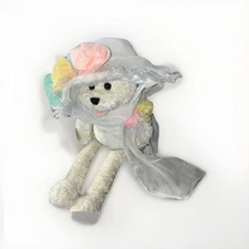 Chantilly Lane Singing Bear White What A Wonderful World-Pastel Bonnet 22” WORKS