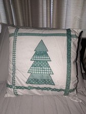 Christmas holiday throw pillow green tree double sided seasonal home decor 18x18