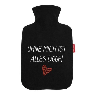 Wärmflasche Ohne mich ist alles doof Geschenkidee Ohne mich ist Geschenk Präsent