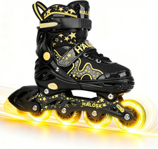 Kids Inline Skates for Girls Boys with Light up Wheels, Adjustable Blade Skates