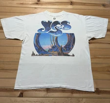 Vintage 1991 YES Union World Tour Brockum Double Sided Souvenir T-Shirt USA - XL