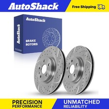 Front Drilled Slotted Brake Rotors for 2008-2014 Cadillac CTS 3.0L 3.6L V6