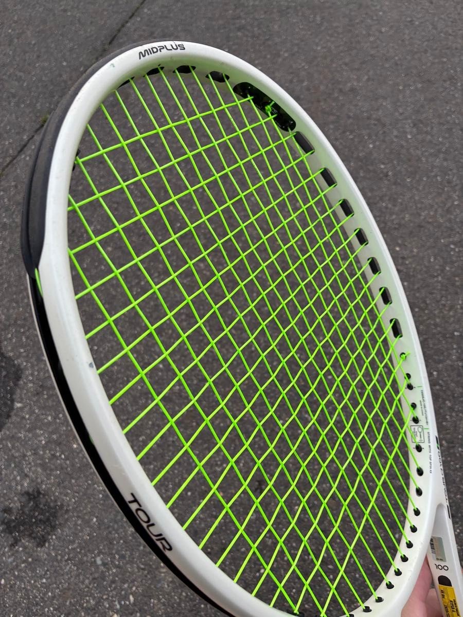 Prince TOUR O3 100 G3 Tennis Racket 290g Leather Grip Used White