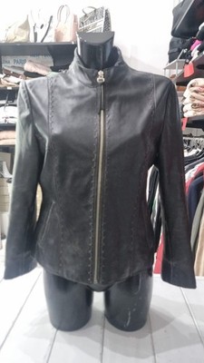 Jacke Damenjacke Conbipel Leder schwarz Gr. 46 AN757