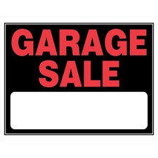 Hillman English Black Garage Sale Sign 15 in. H X 19 in. W Pack of 6 