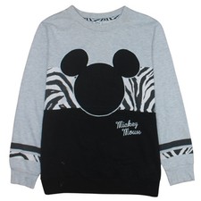 Disney at George Womens Grey & Black Mickey Mouse Sweatshirt Size M