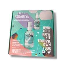 New Isle of Paradise Own Your Glow Kit Medium Self Tanning Drops Water Mitt