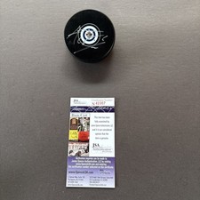 Andrew Ladd Autographed Signed Jets Logo Hockey Puck - JSA