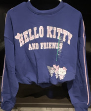 Hybrid Hello Kitty and Friends Blue Crew Neck Graphic Sweatshirt Women s M
