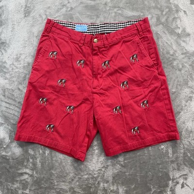 Pennington & bailes shorts Men 35 UGA bulldogs college football party red 8''