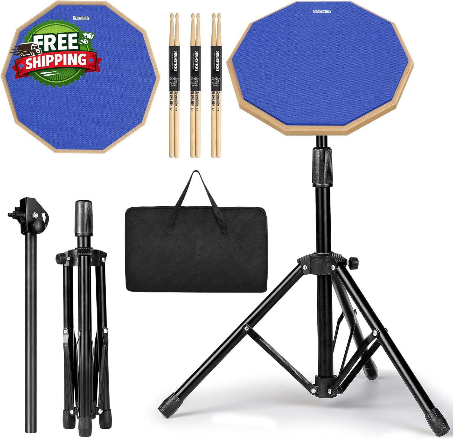Drum Practice Pad Snare Drum Stand Set 12 In