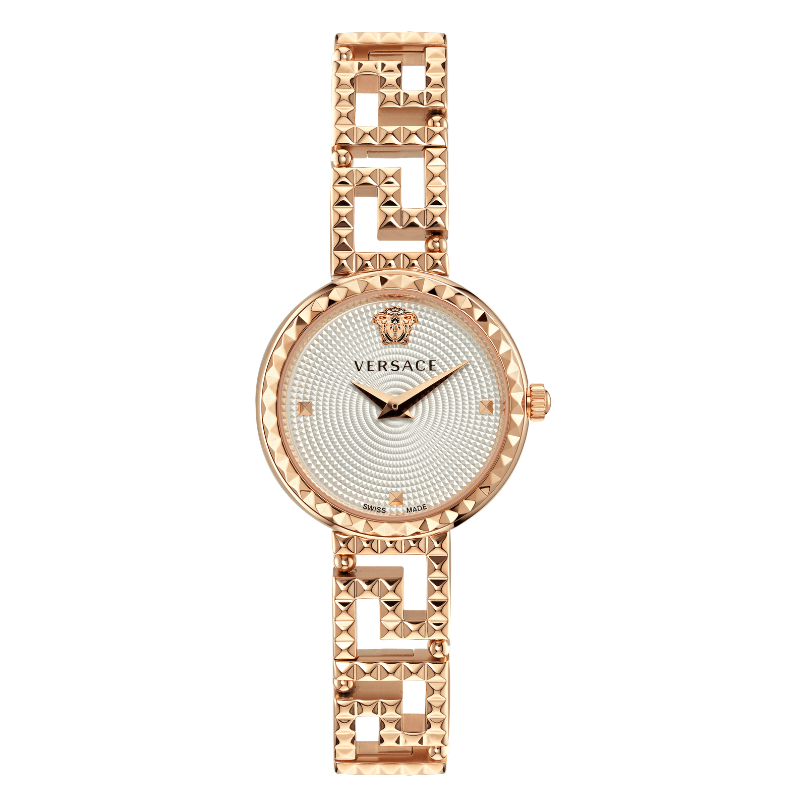 Versace Rose Gold Womens Analogue Watch Greca Goddess VE7A00223