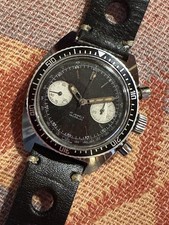 Vintage 1960-70 Yema Reverse Panda Chronograph Manual Wind Watch.