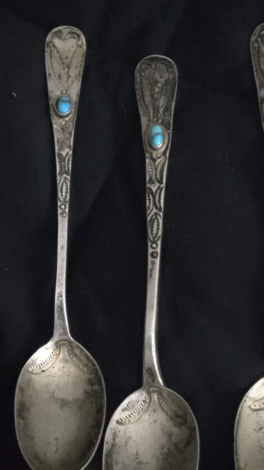 Cuchara Navajo vintage de plata de ley Foto 3 de 4
