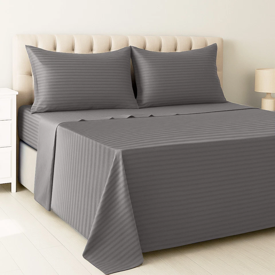 Комплект простыней из 4 предметов для кровати отель роскошный ультрамягкий набор простыней из микрофибры с глубокими карманами - Изображение 2 из 4