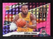 2019 Panini Mosaic Give and Go Fluorescent Pink Prizm 9/10 LeBron James #8 6ed