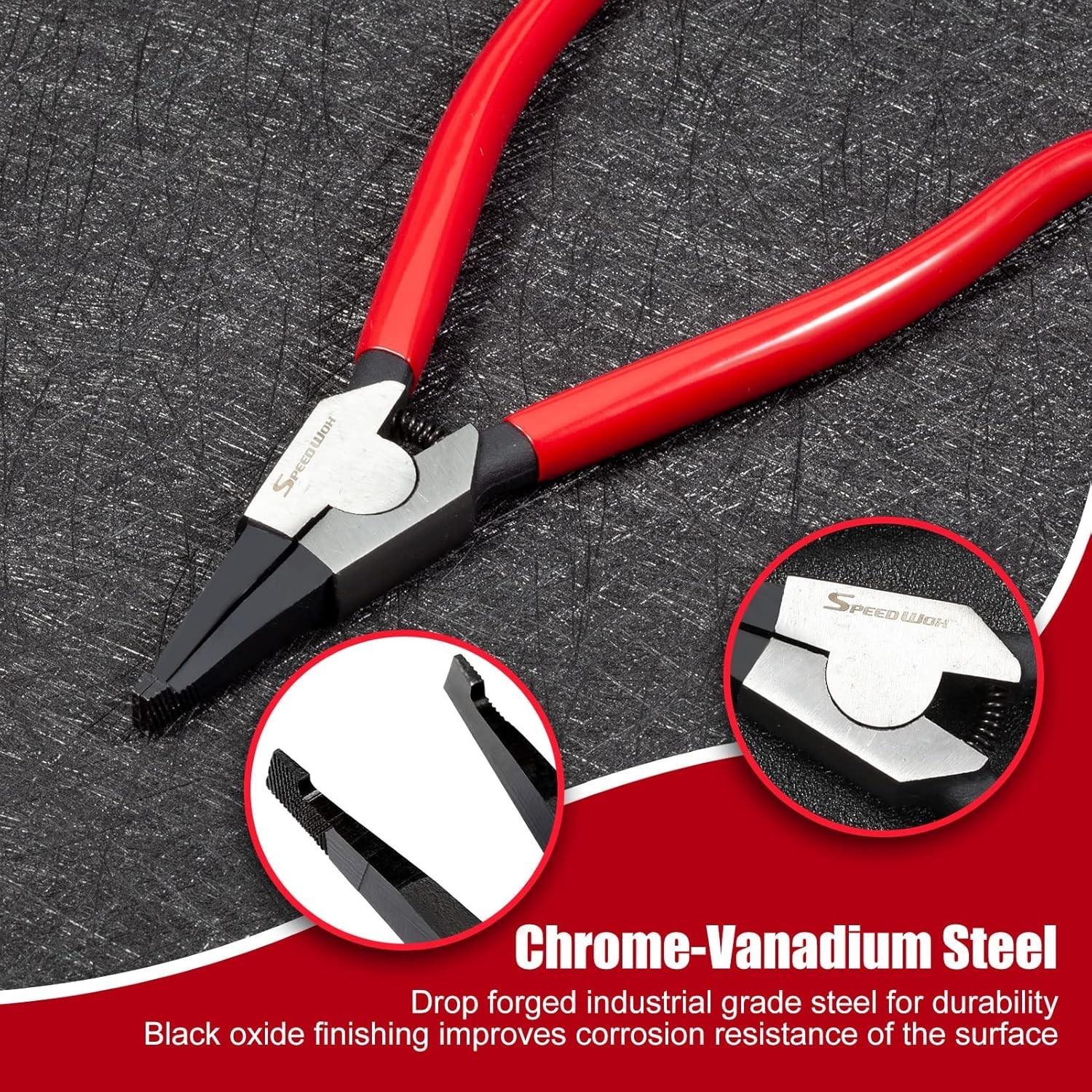 Heavy Duty Lock Ring Pliers Set Flat Snap Ring Pliers Special Circlip