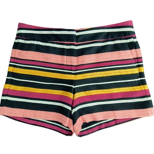 Ann Taylor shorts Women's Size 6 Multicolor Striped 5" Woven Hot Pants Pockets