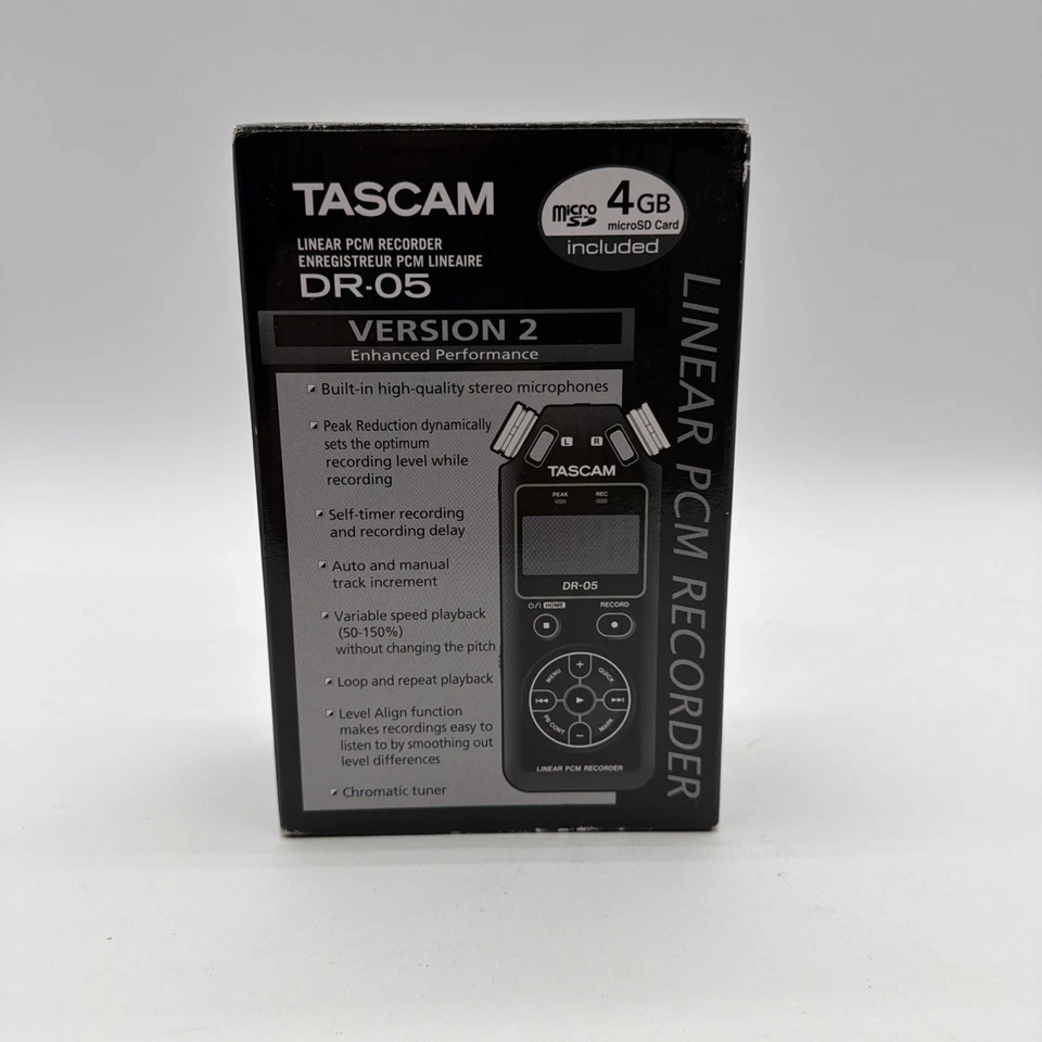 Tascam DR-05 Version 2 Digital Recorder + Box Handbuch - Batterien - SD-Karte