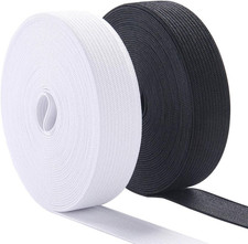 Sewing Elastic Band 3/4 Inch Wide Heavy Stretch High 3/4, Black/White