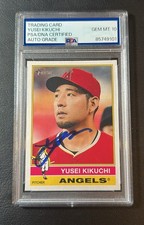 2025 Topps Heritage Yusei Kikuchi PSA 10 Auto Autograph #209 Angels Signed