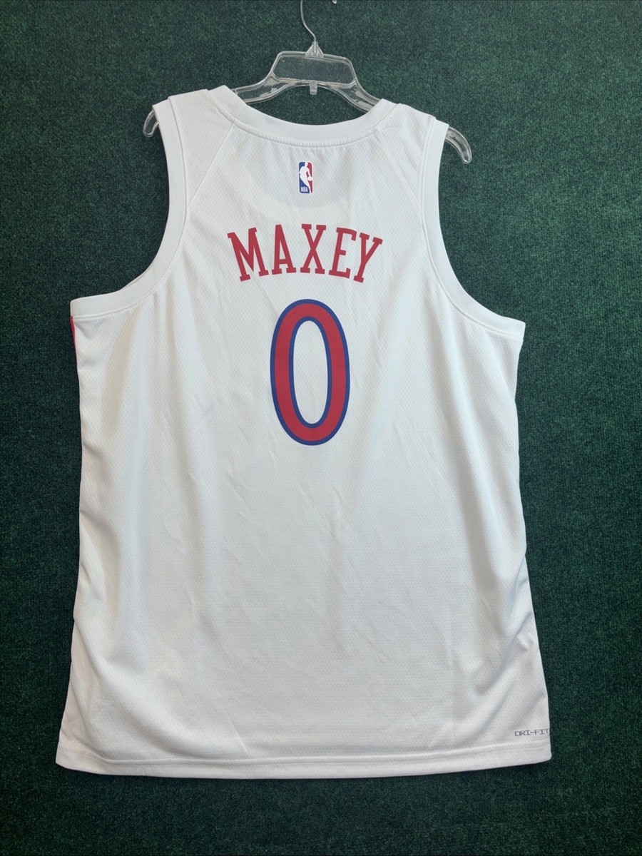 Philadelphia 76ers Nike City Edition Tyrese Maxey #0 Men