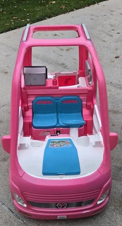 Barbie Dream Camper Power Wheels Battery Powered Ride-on Toy Car Music & Sounds - Image 3 of 4