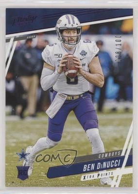 2020 Panini Prestige Rookies Xtra Points Purple 28/100 Ben DiNucci Rookie RC 3d7
