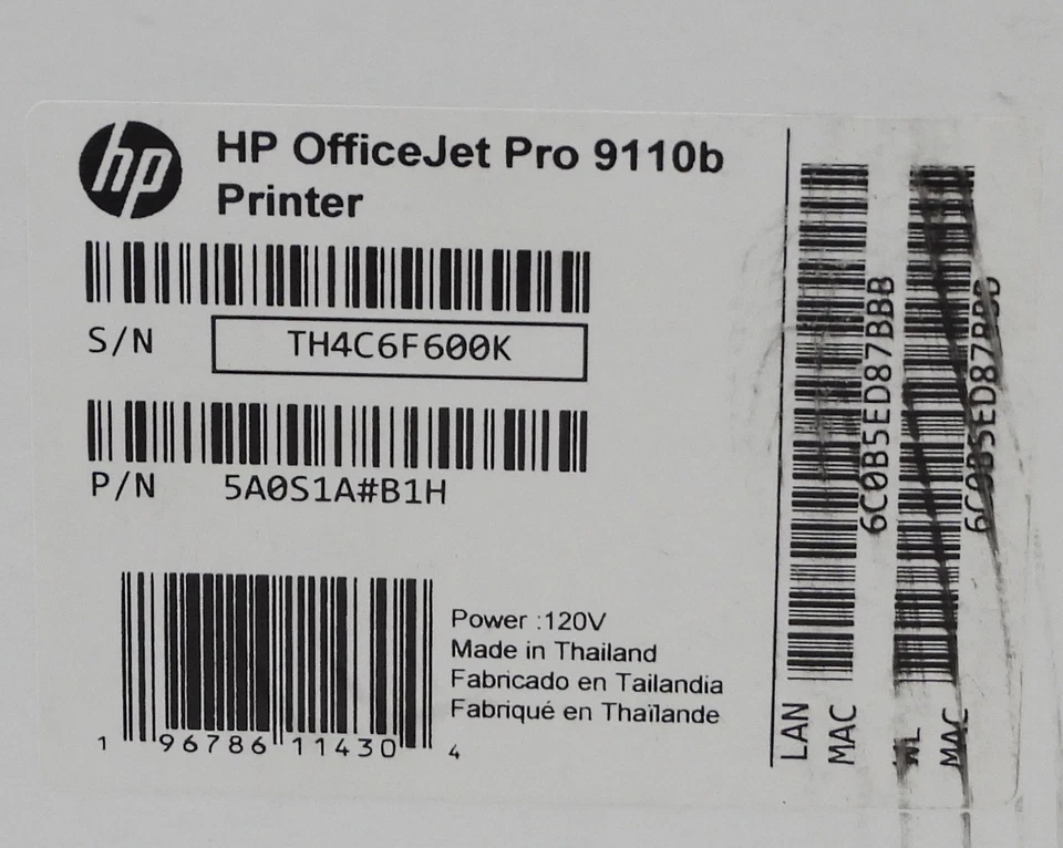 HP OfficeJet Pro 9110b Desktop Wireless Inkjet Printer Color (5A0S1A) - Image 3 of 3