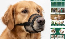 Dog Muzzle for Large Dogs   Breathable Air Mesh Muzzle Large  7.9  - 9.4   