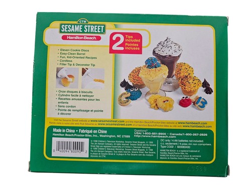 Vintage Hamilton Beach Sesame Street Cookie Monster Electric Cookie Press NIB - Picture 3 of 7