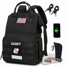 Best Diaper Bag Backpack for Dad and Mom with USB Charging Port Stroller Straps