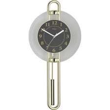 Mebus 14813 Quarz Wanduhr 26 cm x 54.5 cm Gold, Schwarz, Silber