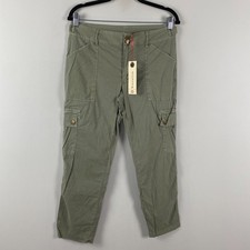 XCVI Wearables Alfie Crop Cargo Pants Size XS Sage Green Pockets Straight Leg