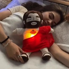 40CM Breathing Jesus Plush Doll Soothing Toy for Kids Soft Comfort Gift US