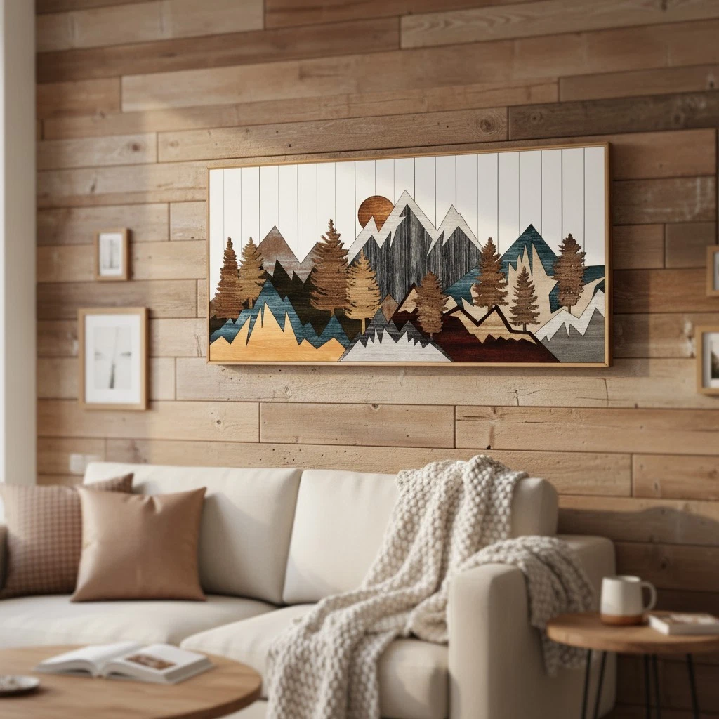 Large Rustic Framed Mountain Wall Art - 20x40 Canvas Prints for Home Elegance
Opens in a new window