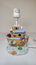 Vtg Children's Lamp Room Decor Noah's Ark 1993 Orion's Creations, Works great 