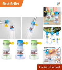 Water-Saving 3-Pc Faucet Filter Set - Rotating Purifier for Kitchen  Bath