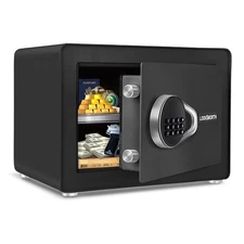 Safe for Home, 1.0 Cubic Feet Small Safe with Removable Shelf, Alarm System, ...
