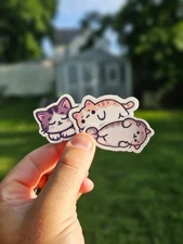 Cute Cartoon Cat Stickers - Adorable Kawaii Cat Trio - Perfect for Laptops, Jou