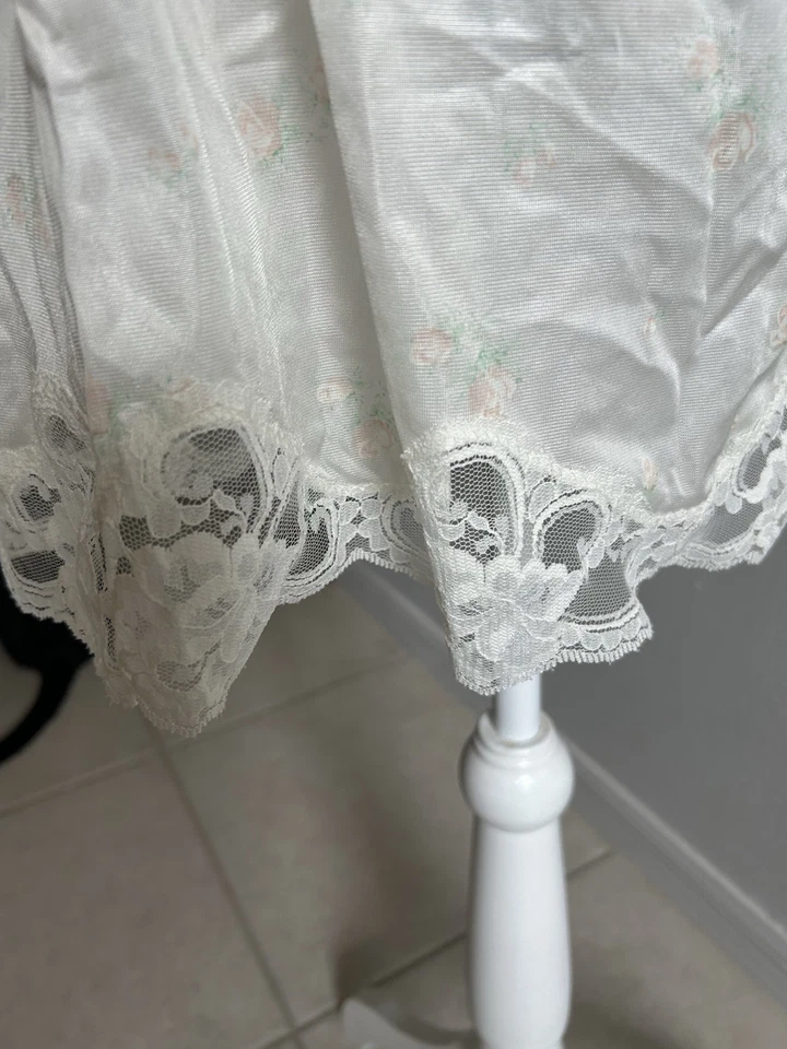 Falda De Colección Media Sin Mangas Boda Blanca Coqueta Grandmacore Encaje Delicado Fairycore Foto 2 de 4